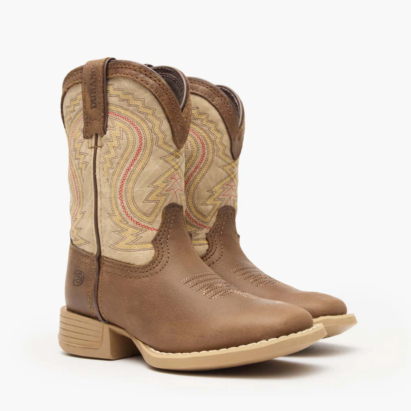 Durango® Lil' Rebel Pro™ Little Kids' Coffee and Bone Western Boot - Image 6