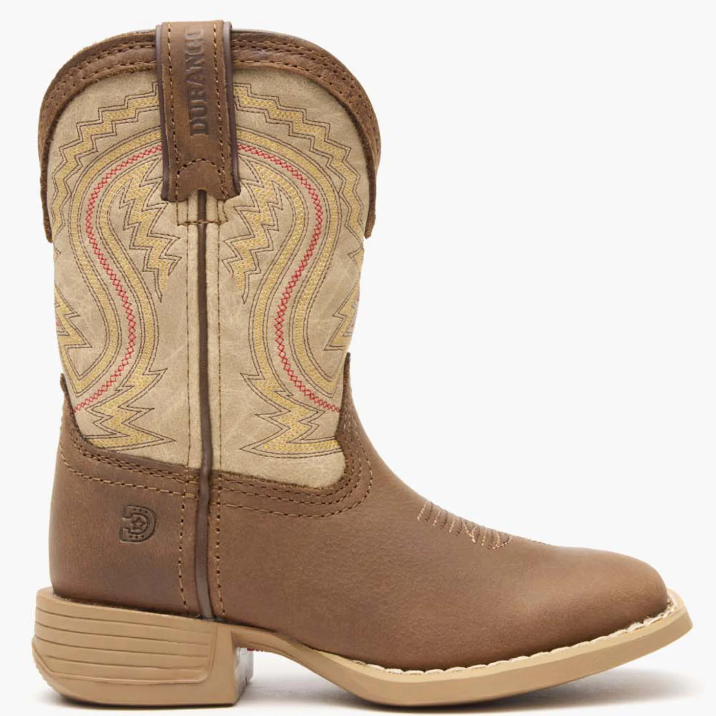 Durango® Lil' Rebel Pro™ Big Kids' Coffee and Bone Western Boot - Image 3