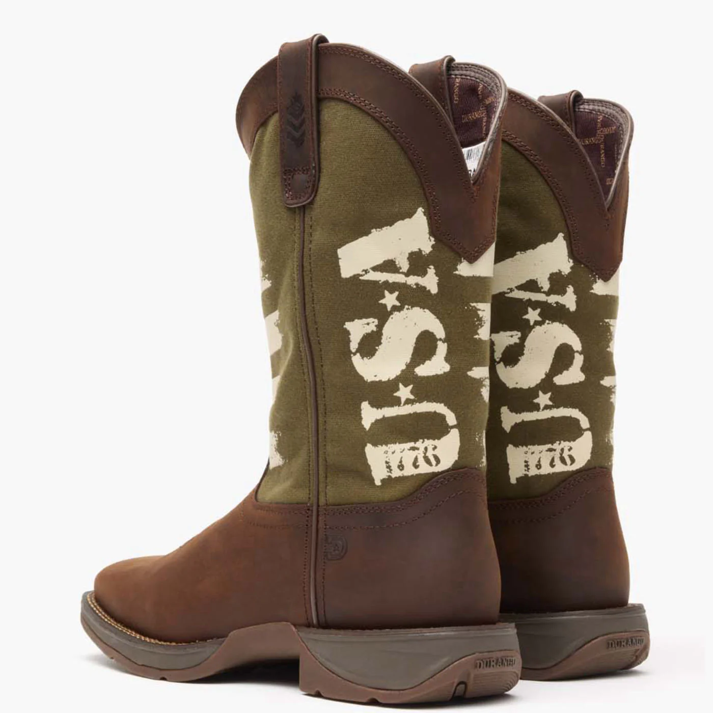 Rebel by Durango® Army Green USA Print Western Boot - Image 6