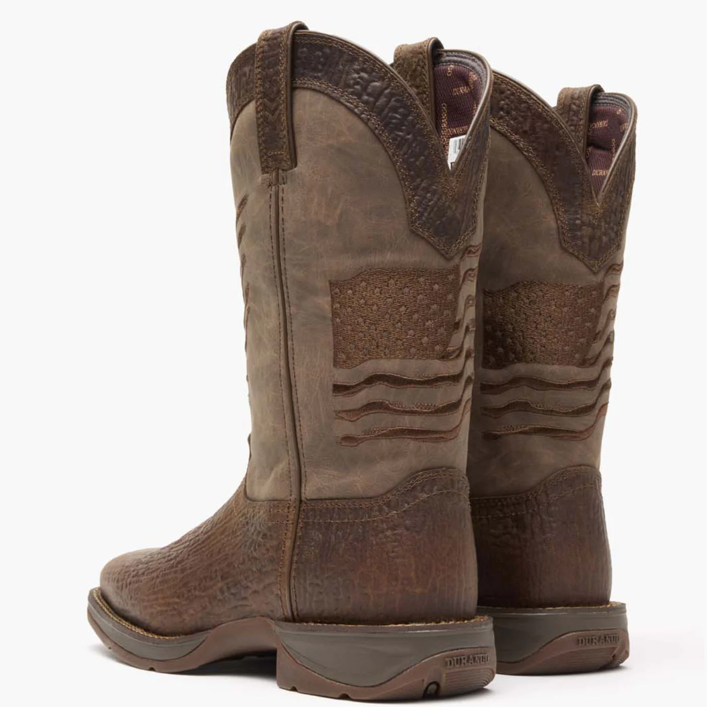 Rebel by Durango® Brown Distressed Flag Embroidery Western Boot - Image 5