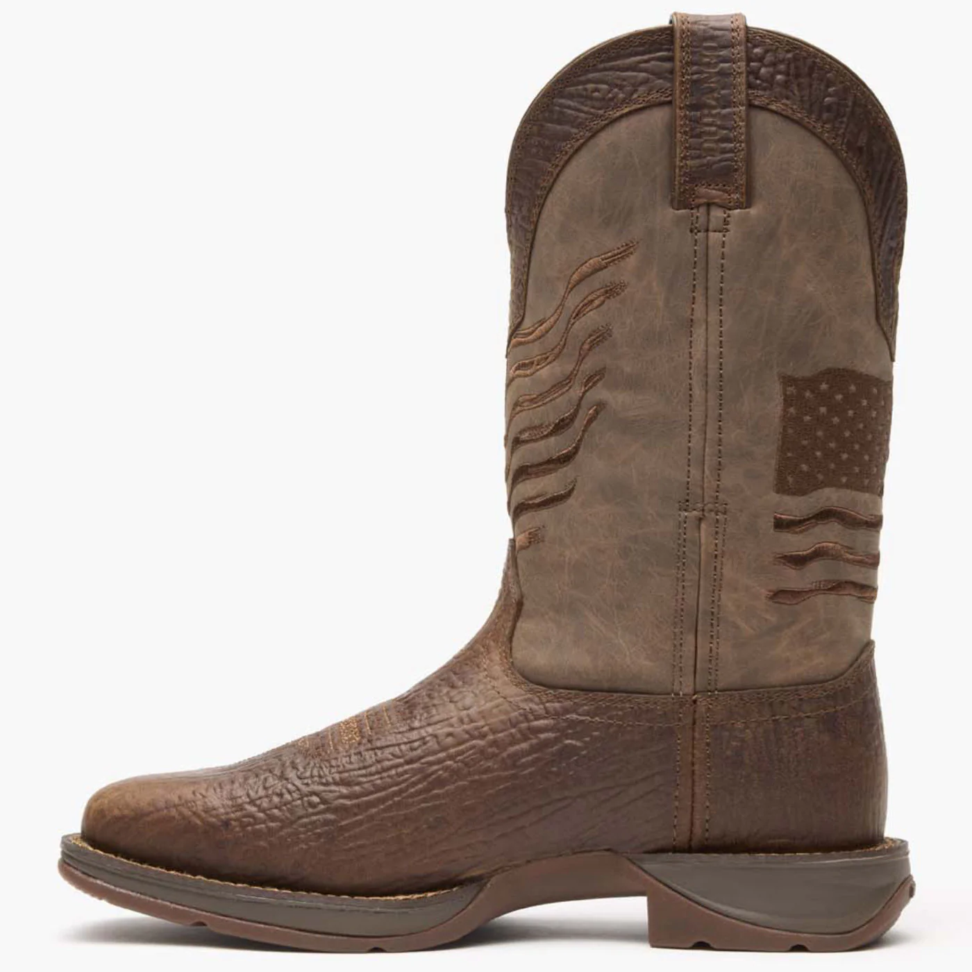 Rebel by Durango® Brown Distressed Flag Embroidery Western Boot - Image 6