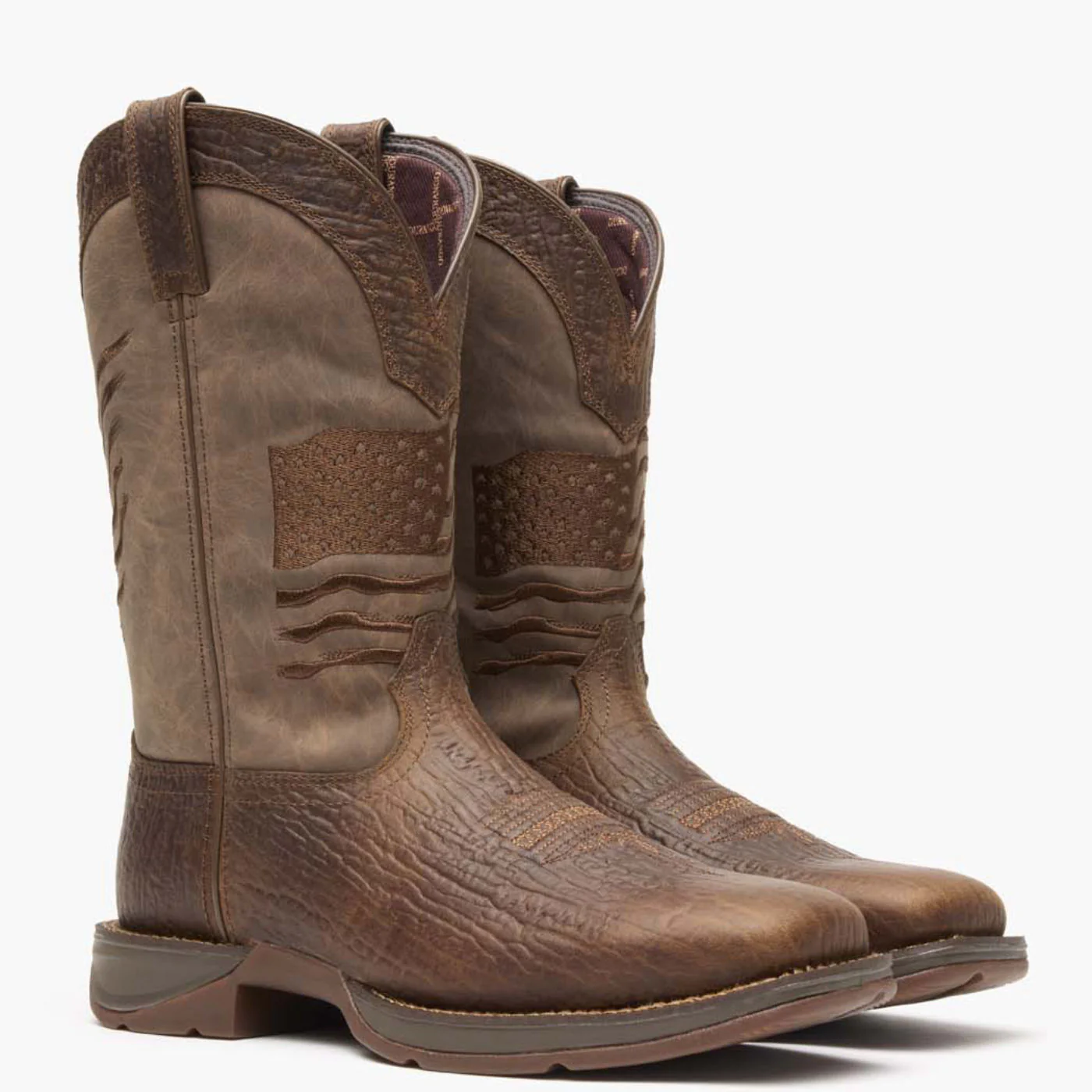 Rebel by Durango® Brown Distressed Flag Embroidery Western Boot - Image 7