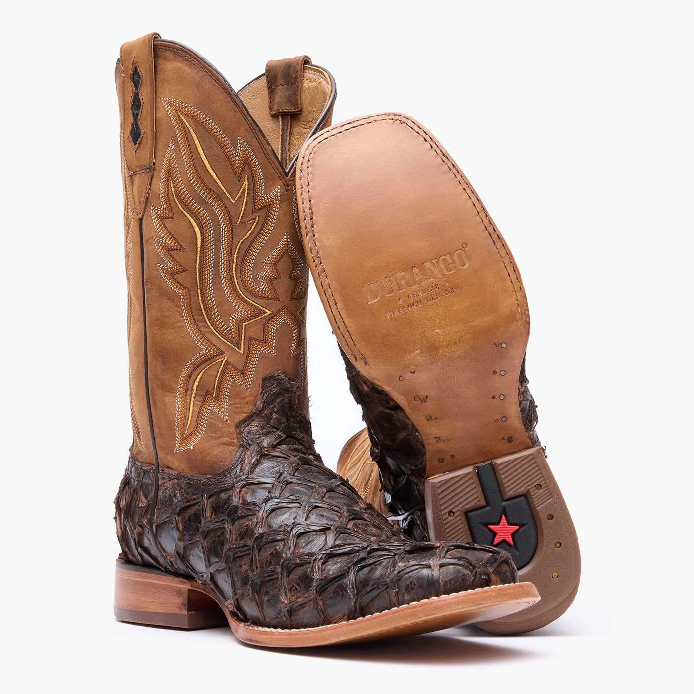 Durango® Premium Exotics™ Dark Brown Pirarucu Western Boot - Image 2