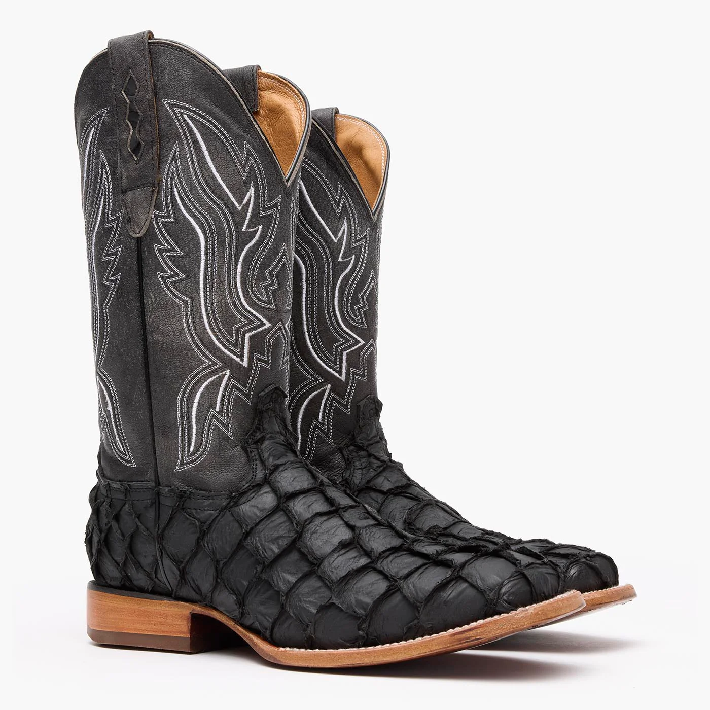 Durango® Premium Exotics™ Matte Black Pirarucu Western Boot - Image 3