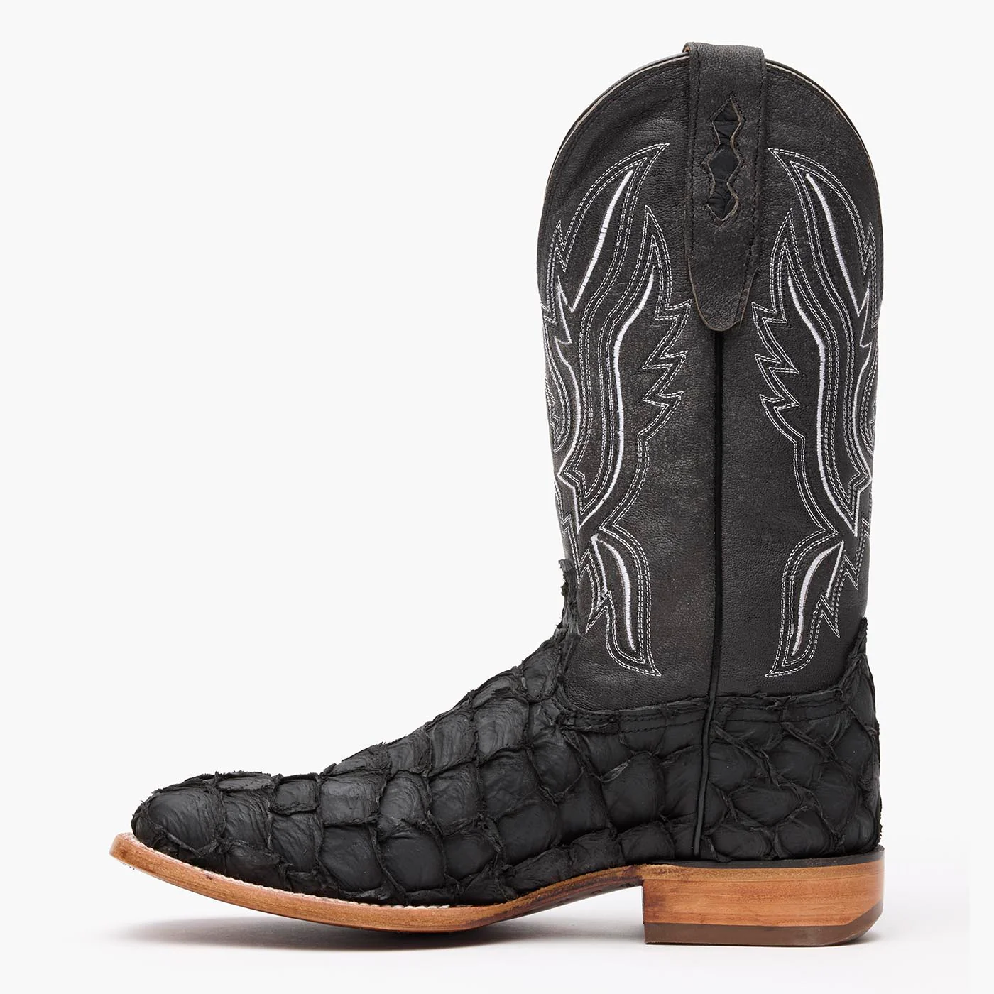 Durango® Premium Exotics™ Matte Black Pirarucu Western Boot - Image 5