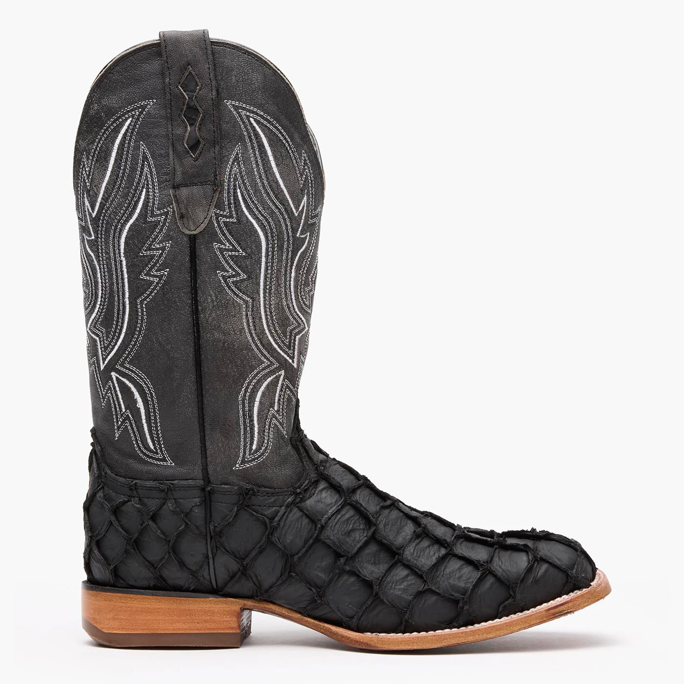 Durango® Premium Exotics™ Matte Black Pirarucu Western Boot - Image 6