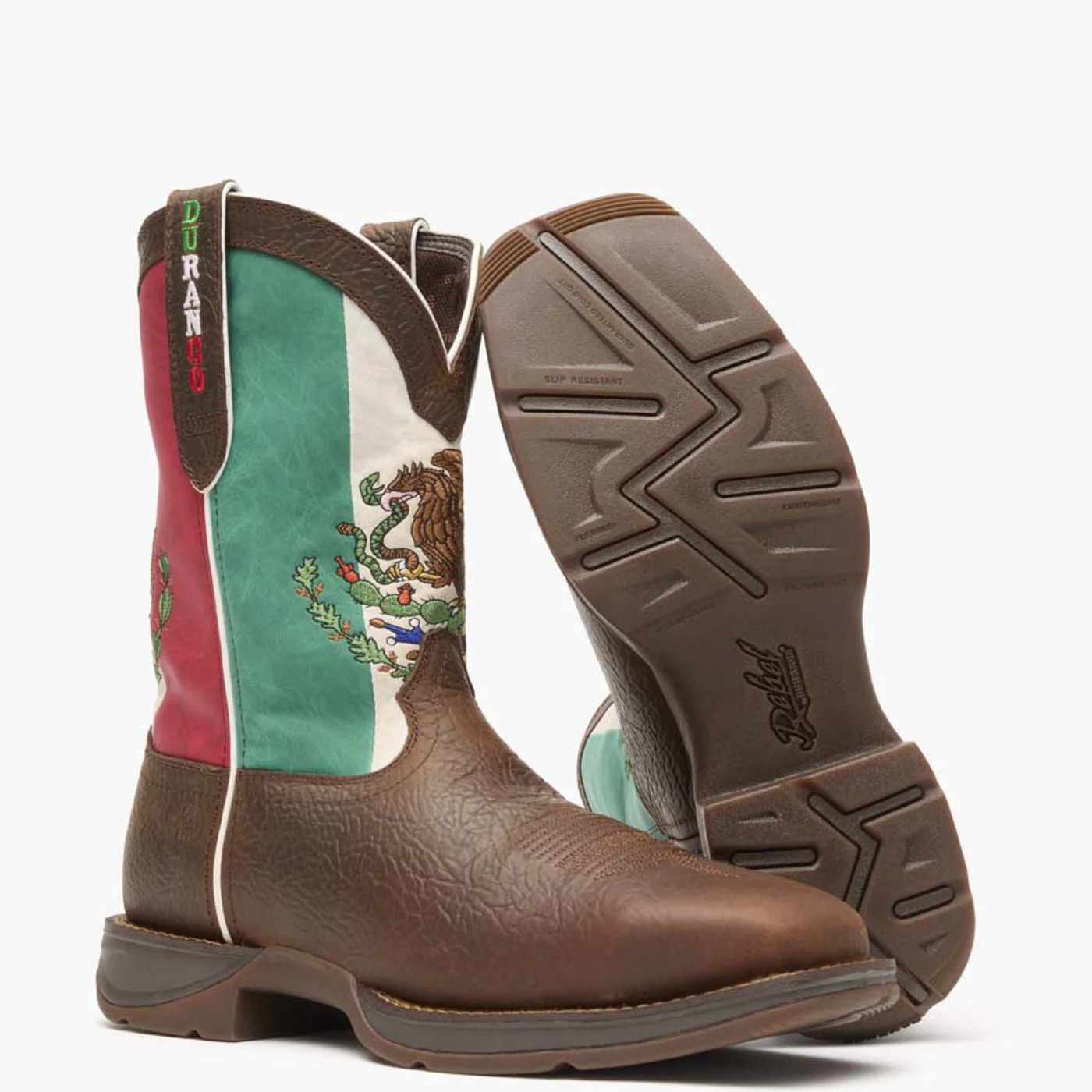 Rebel by Durango® Steel Toe Mexico Flag Western Boot - Image 2