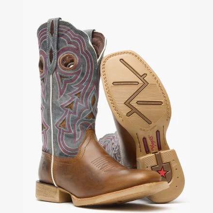Durango® Lady Rebel Pro Women's Golden Brown & Periwinkle Western Boot - Image 2