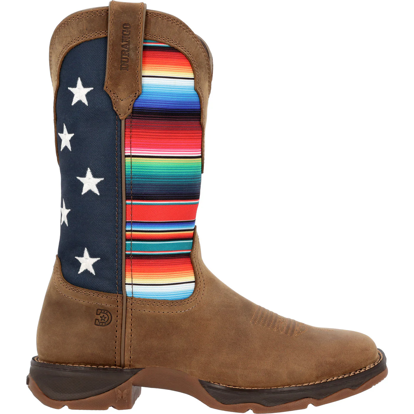 Lady Rebel by Durango® Women's Dusty Brown Serape Flag Western Boot - Image 3
