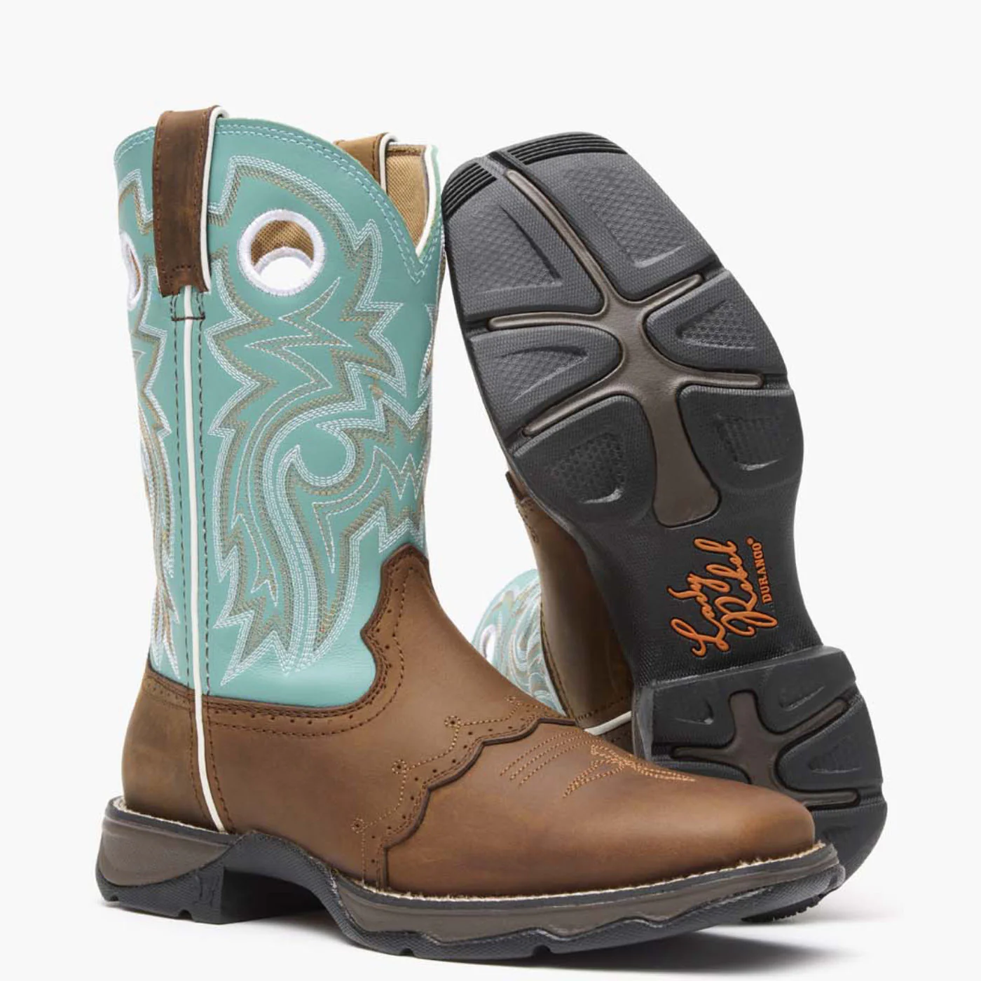 Lady Rebel by Durango® Women's Powder n' Lace Saddle Western Boot - Image 2