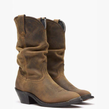 Durango® Women's Distressed Tan Slouch Western Boot - Image 4